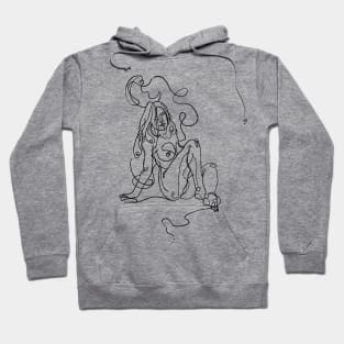 Female Nude Art. Dancing with the moon. Hoodie